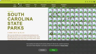 Screenshot of Southcarolinaparks.com