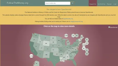 Screenshot of Followthemoney.org