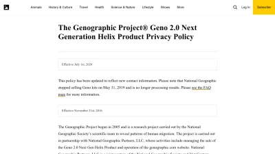 Screenshot preview of genographic.nationalgeographic.com