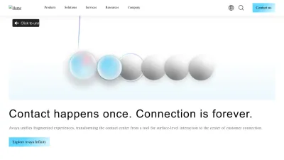Screenshot of Avaya.com