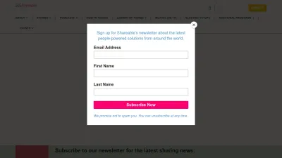 Screenshot of Shareable.net