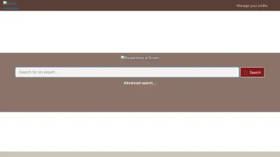 Screenshot of Vivo.brown.edu