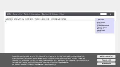 Screenshot of Unisi.it