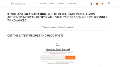 Screenshot of Mexicanfoodjournal.com