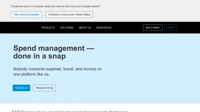 Screenshot of Concur.com