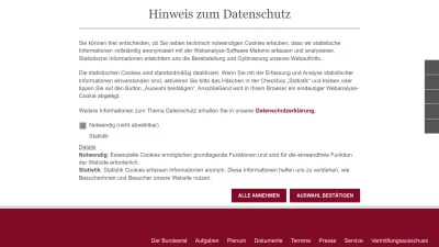 Screenshot of Bundesrat.de
