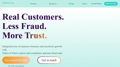 Screenshot of Tokenoftrust.com