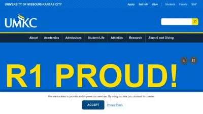Screenshot of Umkc.edu