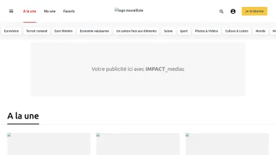 Screenshot of Lenouvelliste.ch