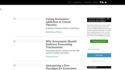 Screenshot of Evonomics.com