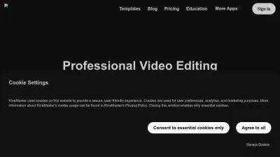 Screenshot of Kinemaster.com