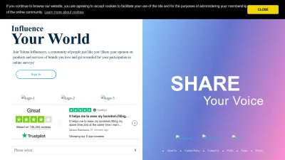 Screenshot of Toluna.com