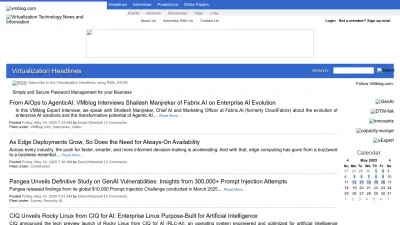 Screenshot of Vmblog.com