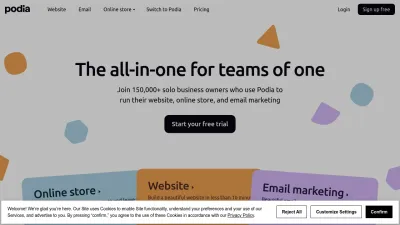 Screenshot of Podia.com