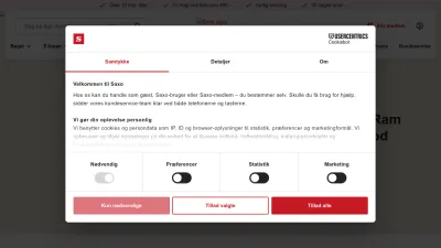 Screenshot of Saxo.com