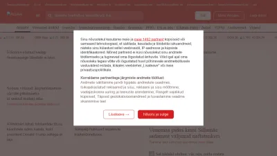 Screenshot of Aripaev.ee