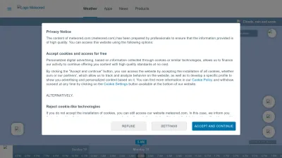 Screenshot of Meteored.com