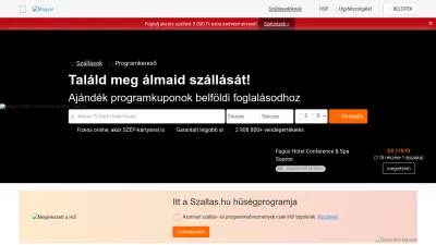 Screenshot of Szallas.hu