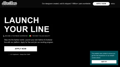 Screenshot of Aliveshoes.com