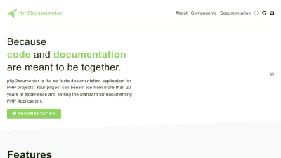 Screenshot of Phpdoc.org