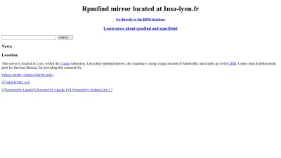 Screenshot of Rpmfind.net