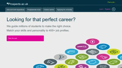 Screenshot of Prospects.ac.uk