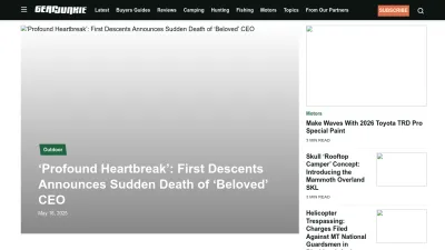 Screenshot of Gearjunkie.com