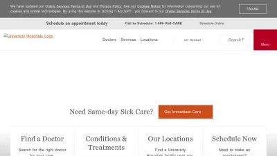 Screenshot preview of uhhospitals.org