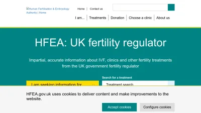 Screenshot of Hfea.gov.uk