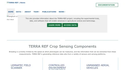 Screenshot preview of terraref.org