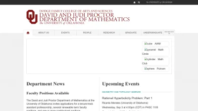 Screenshot of Math.ou.edu