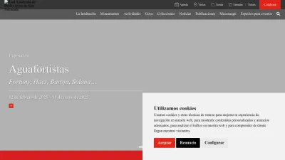 Screenshot of Realacademiabellasartessanfernando.com