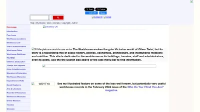 Screenshot of Workhouses.org.uk