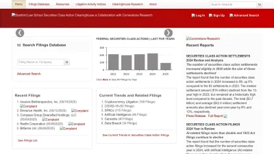 Screenshot of Securities.stanford.edu