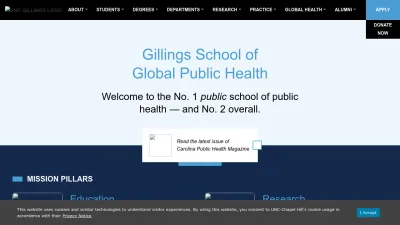 Screenshot of Sph.unc.edu