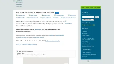 Screenshot of Scholarsmine.mst.edu