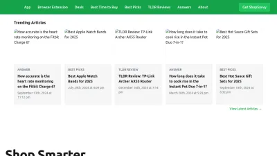 Screenshot of Shopsavvy.com