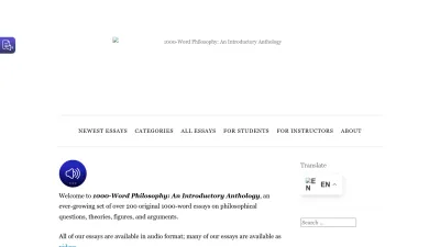 Screenshot of 1000wordphilosophy.com