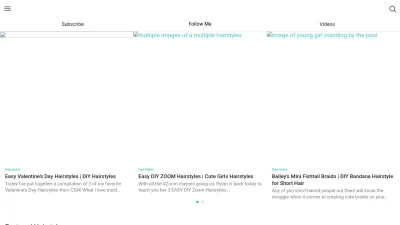 Screenshot of Cutegirlshairstyles.com
