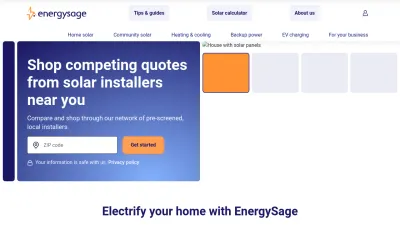 Screenshot of Energysage.com
