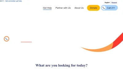Screenshot of 211.org