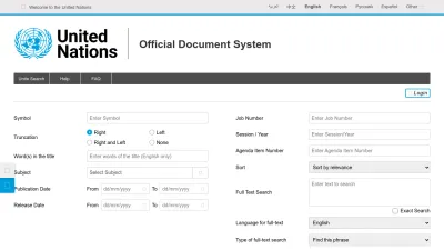 Screenshot of Documents.un.org