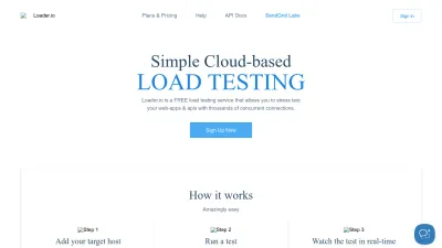 Screenshot preview of loader.io