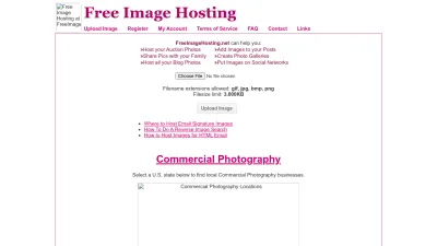 Screenshot of Freeimagehosting.net