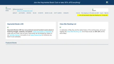 Screenshot of Haymarketbooks.org
