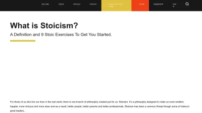 Screenshot of Dailystoic.com