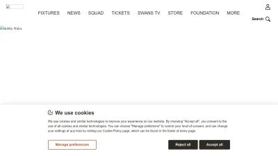 Screenshot of Swanseacity.com