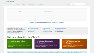 Screenshot of Libreplanet.org