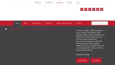 Screenshot of Stopstreetharassment.org