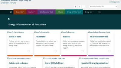Screenshot of Energy.gov.au